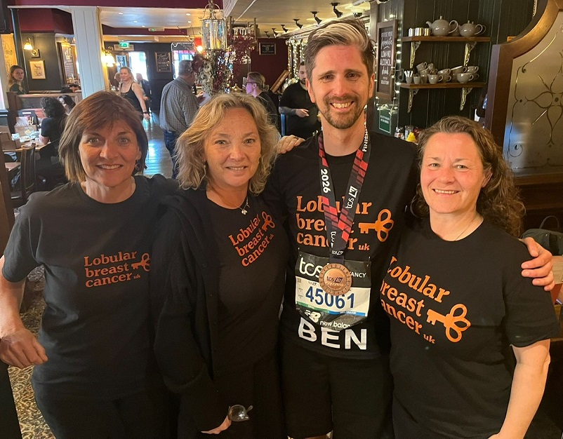 Ben with Anne Carey, Emma Amos and Claire Turner of LBCUK